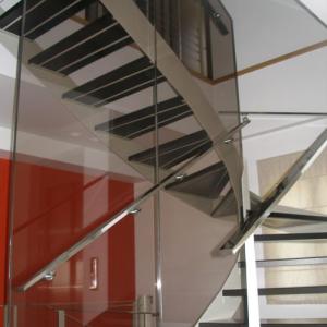 staircase crystal with inox banister